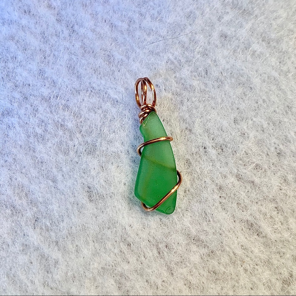 Hand Crafted Green Sea Glass Pendant